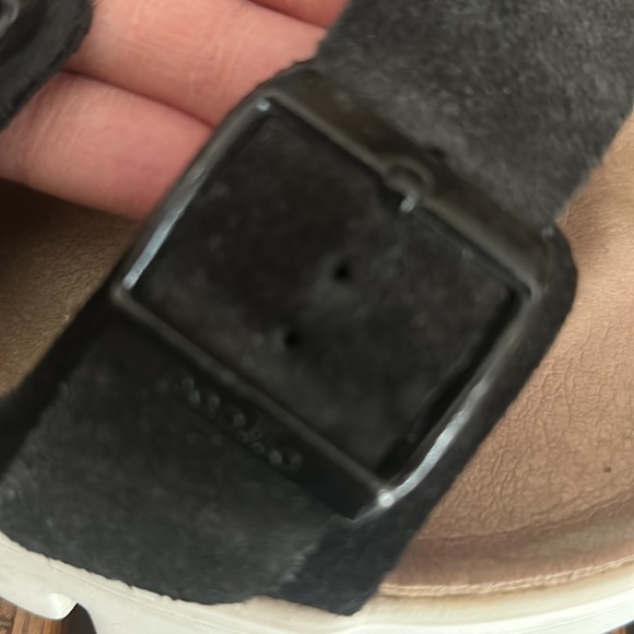 BIRKENSTOCK🌻Papillio ARIZONA Slide Footbed Black/White SANDAL 39 EUR/8-8.5 US - Picture 7 of 9